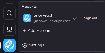 Sable Desktop Screesnhot of the Account Switcher