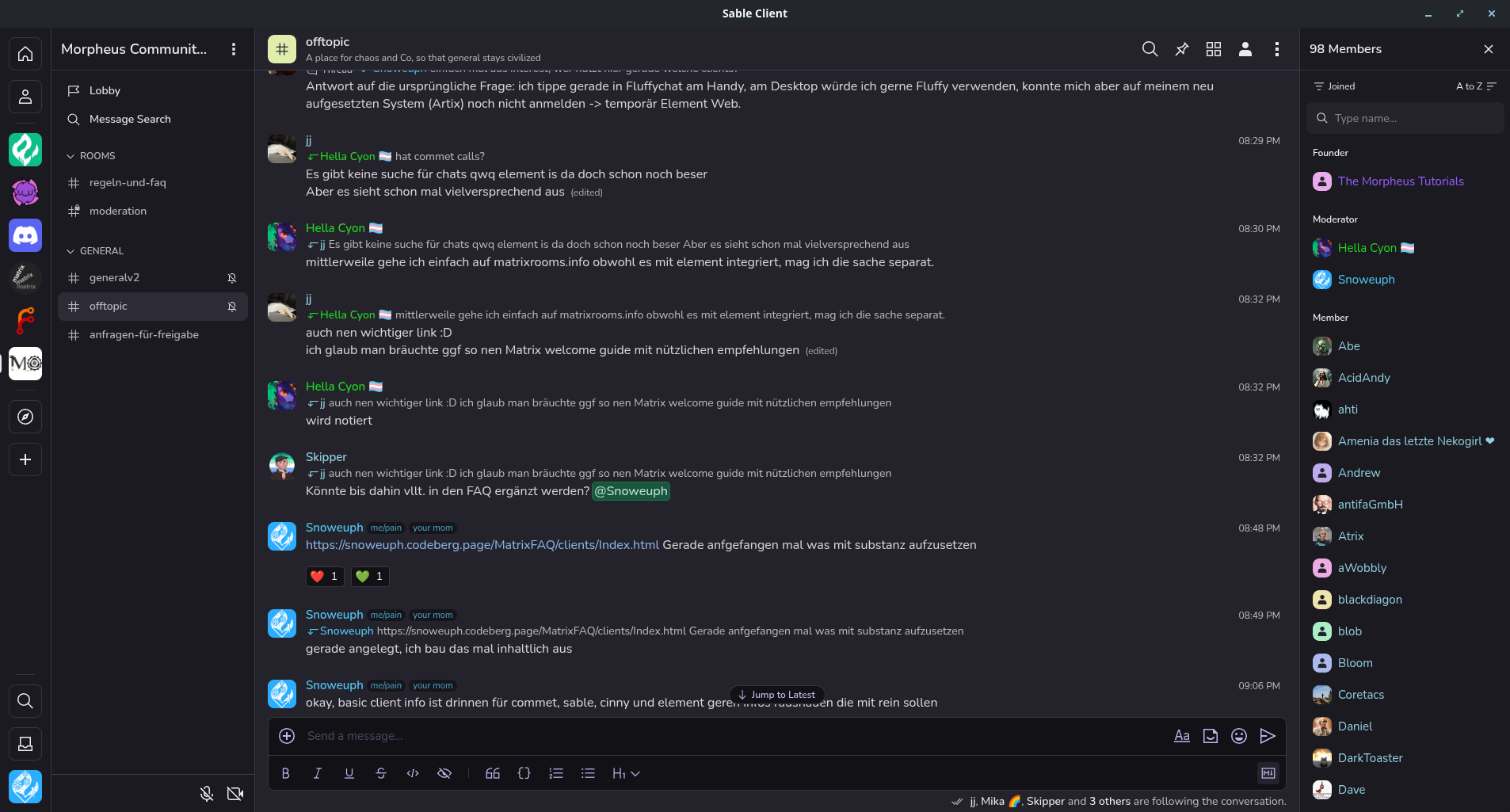 Sable Desktop Screeshot